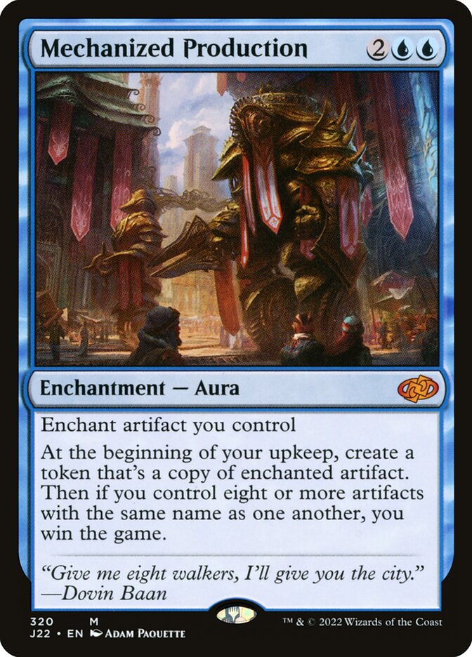 Mechanized Production card front