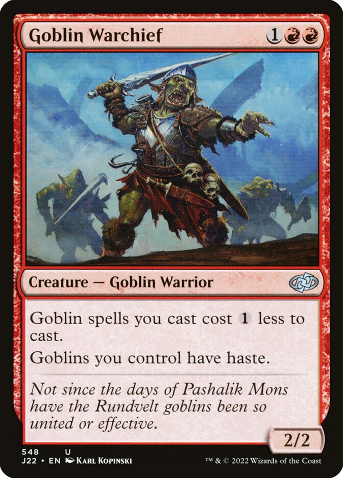 Goblin Warchief card front