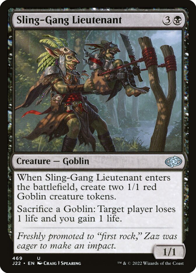 Sling-Gang Lieutenant card front