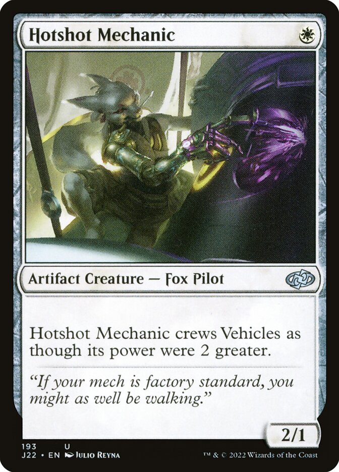 Hotshot Mechanic card front