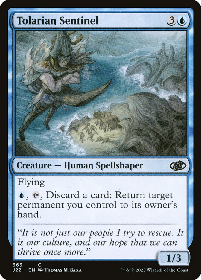 Tolarian Sentinel card front