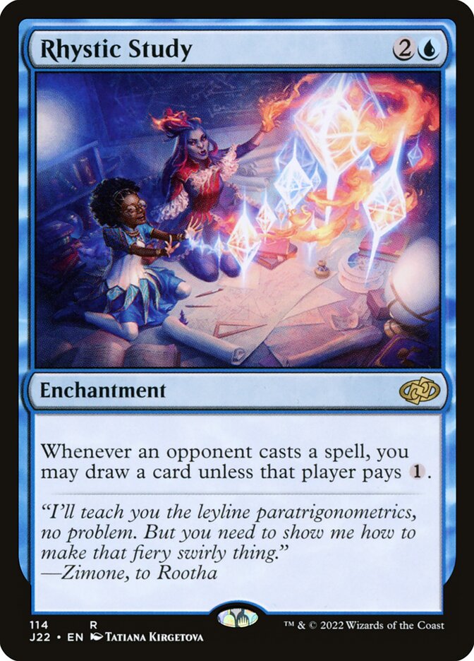 Rhystic Study card front