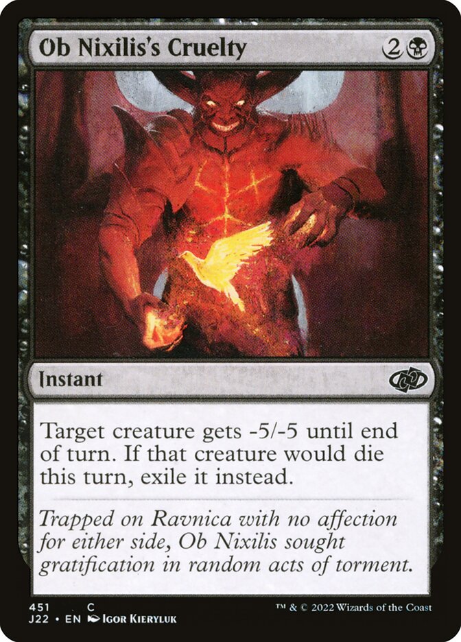 Ob Nixilis's Cruelty card front