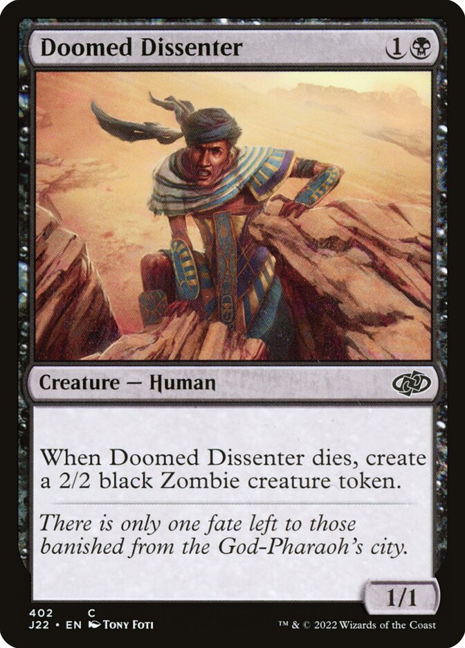 Doomed Dissenter card front