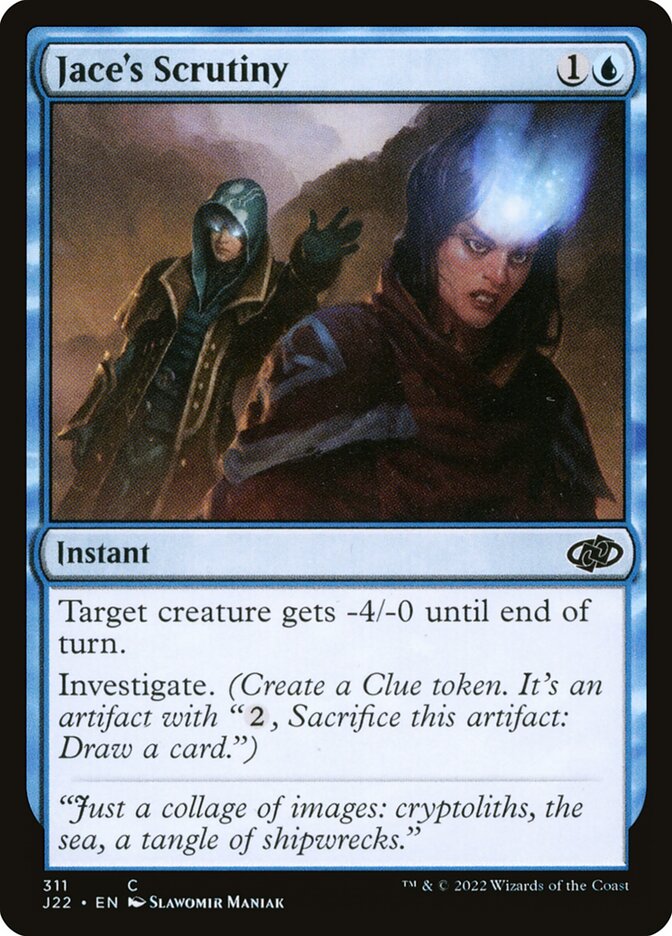 Jace's Scrutiny card front