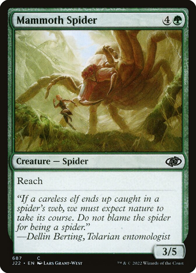 Mammoth Spider card front