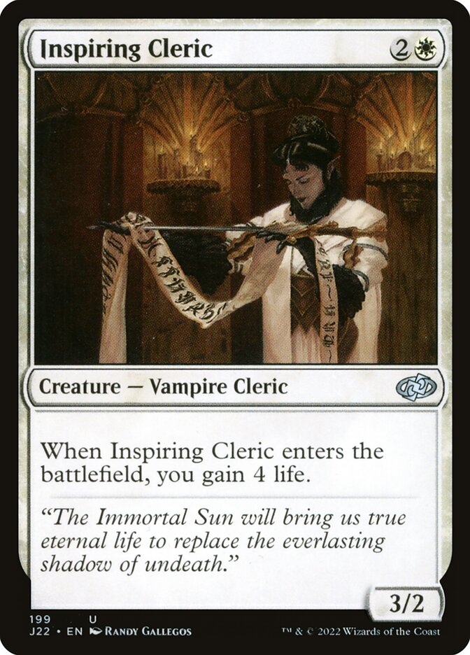 Inspiring Cleric card front