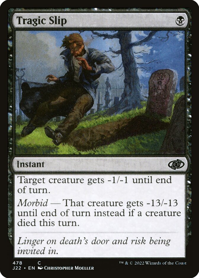 Tragic Slip card front
