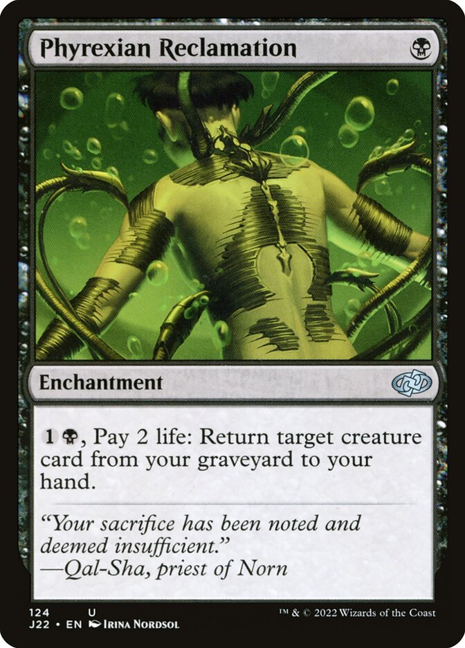 Phyrexian Reclamation card front