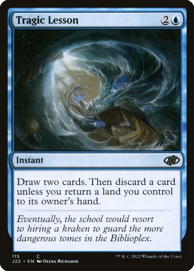 Tragic Lesson card front