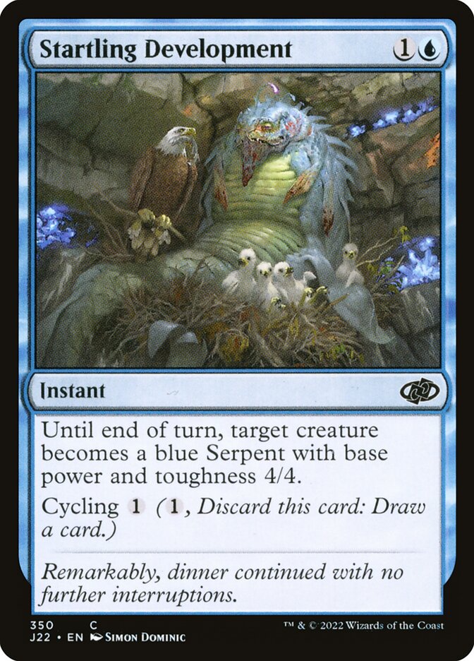 Startling Development card front