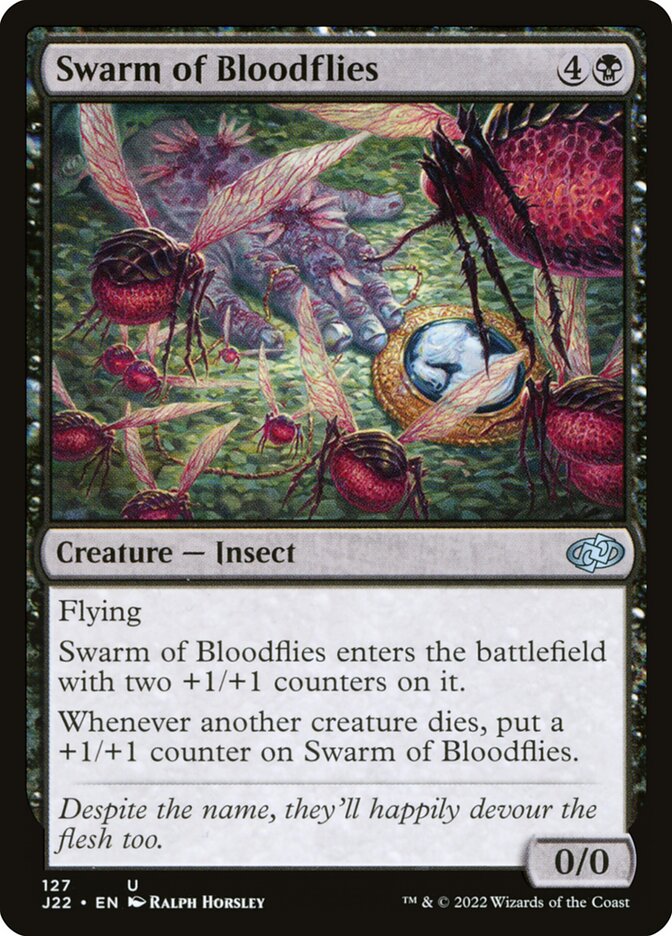 Swarm of Bloodflies card front