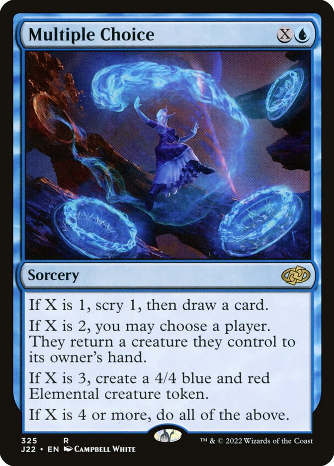 Multiple Choice card front