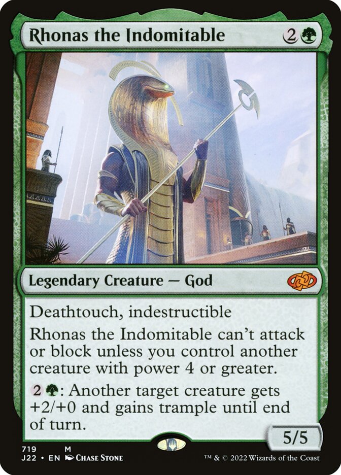 Rhonas the Indomitable card front