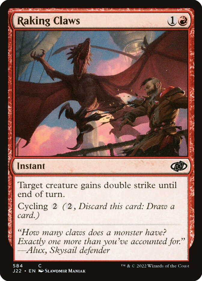 Raking Claws card front