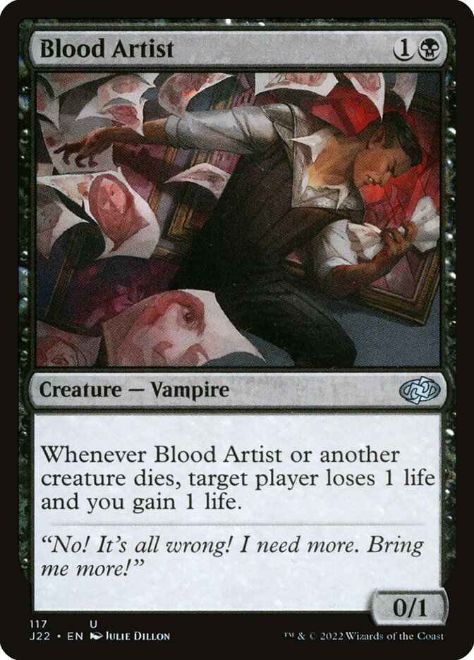 Blood Artist card front