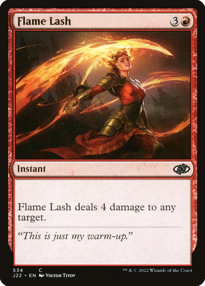 Flame Lash card front