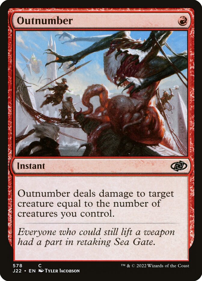 Outnumber card front