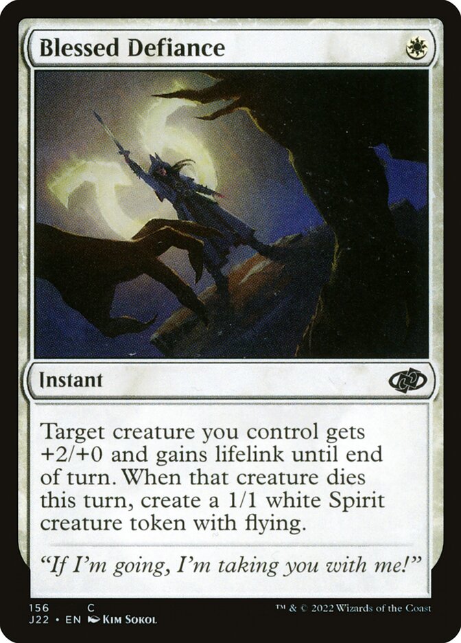 Blessed Defiance card front