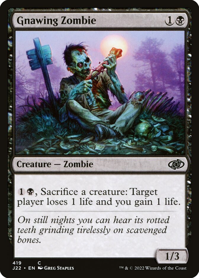 Gnawing Zombie card front