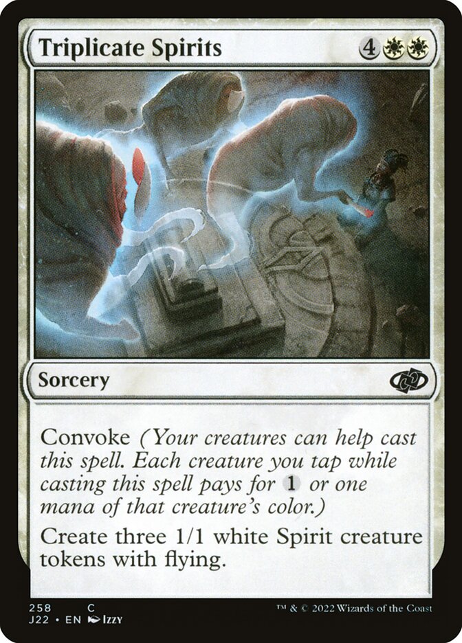 Triplicate Spirits card front