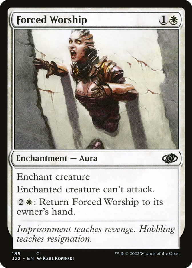 Forced Worship card front