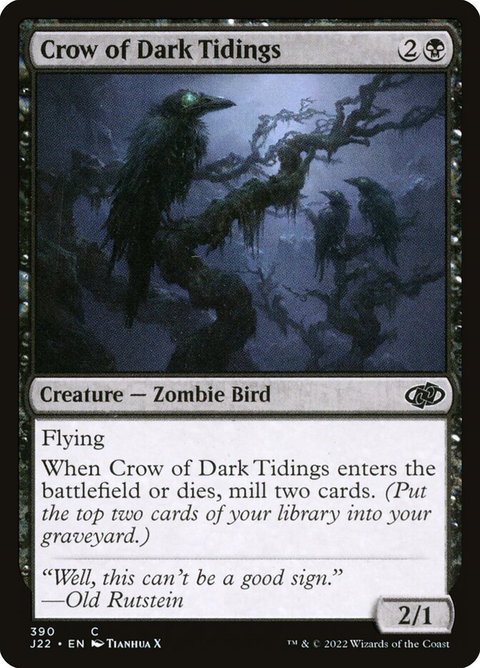 Crow of Dark Tidings card front