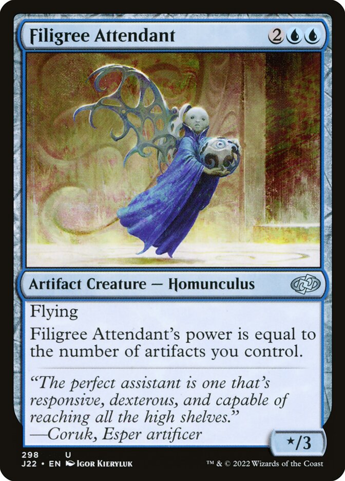 Filigree Attendant card front