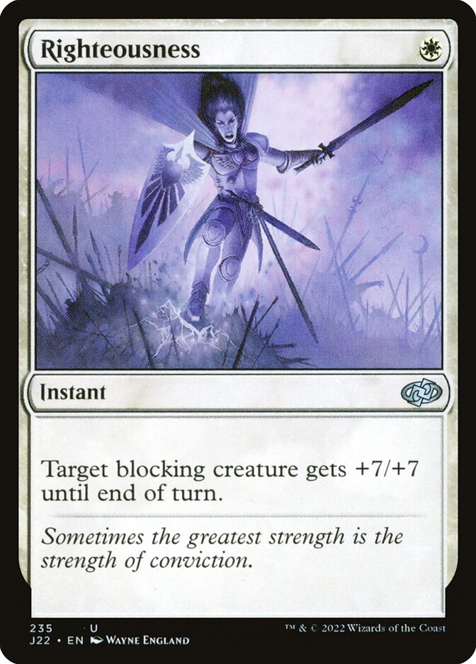 Righteousness card front