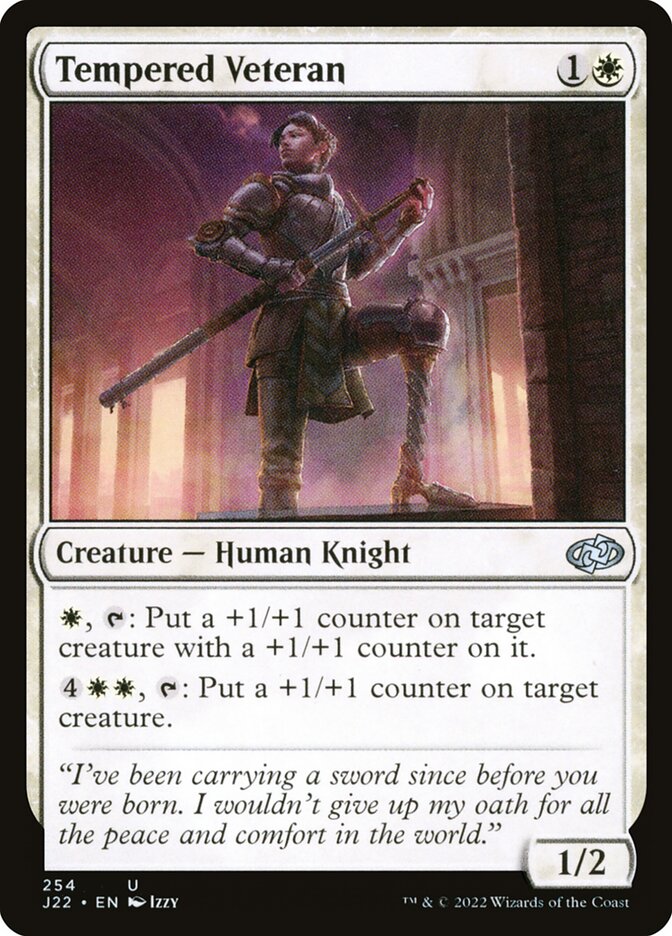 Tempered Veteran card front