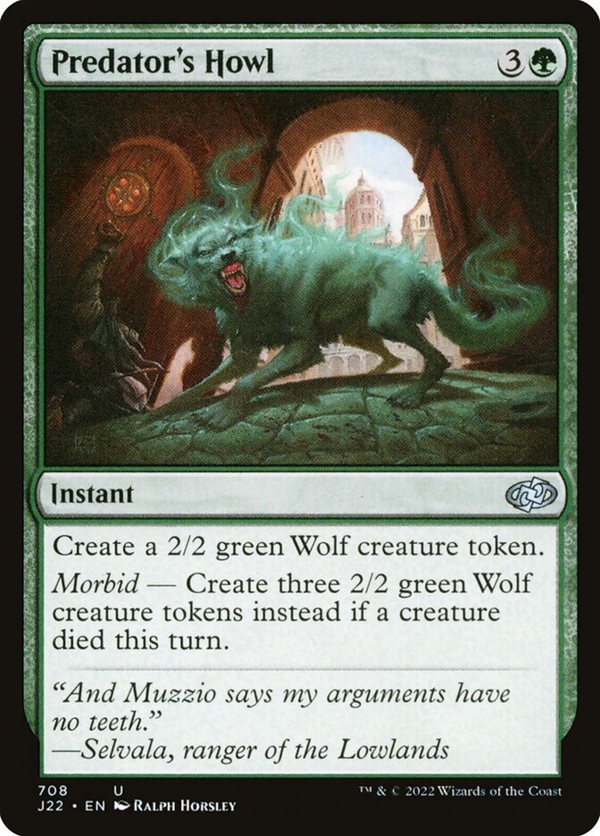 Predator's Howl card front
