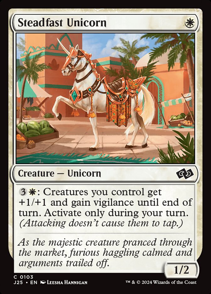 Steadfast Unicorn card front