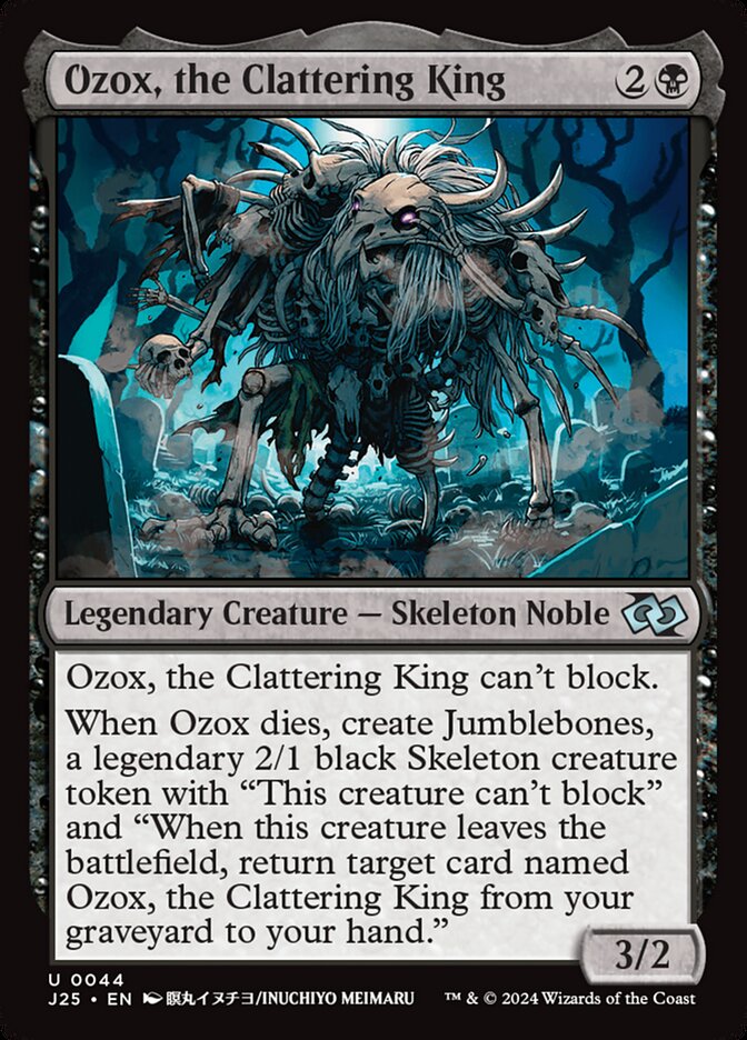 Ozox, the Clattering King card front