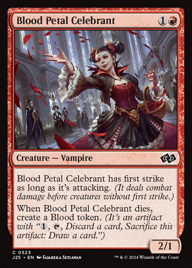 Blood Petal Celebrant card front