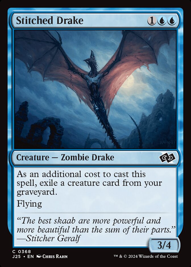 Stitched Drake card front