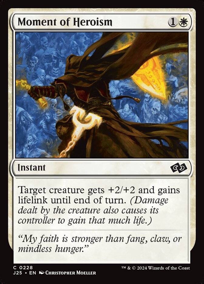 Moment of Heroism card front