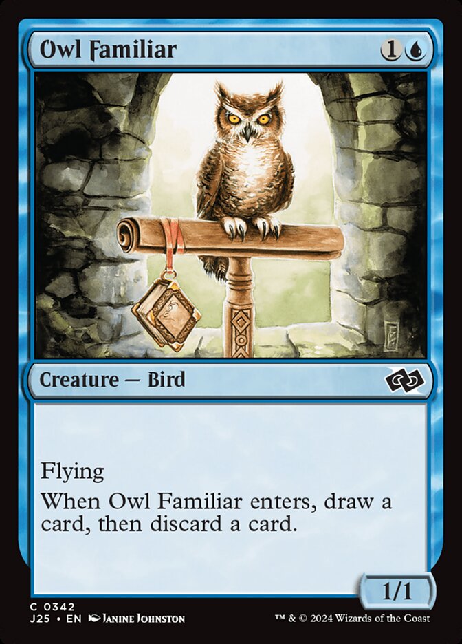 Owl Familiar card front
