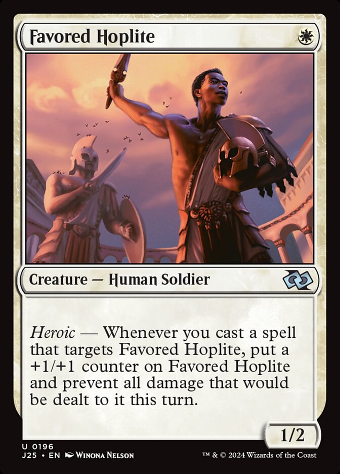 Favored Hoplite card front
