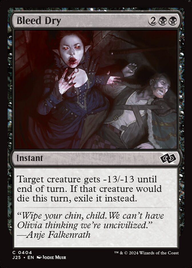 Bleed Dry card front
