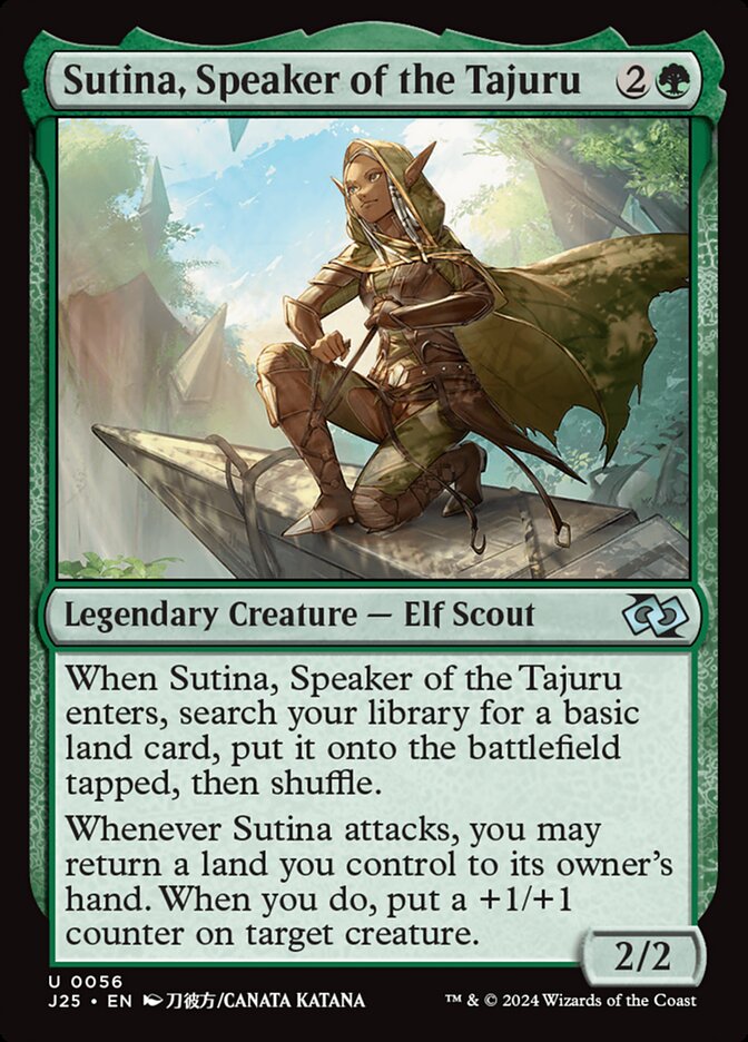 Sutina, Speaker of the Tajuru card front