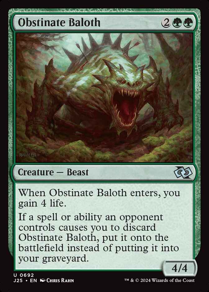 Obstinate Baloth card front
