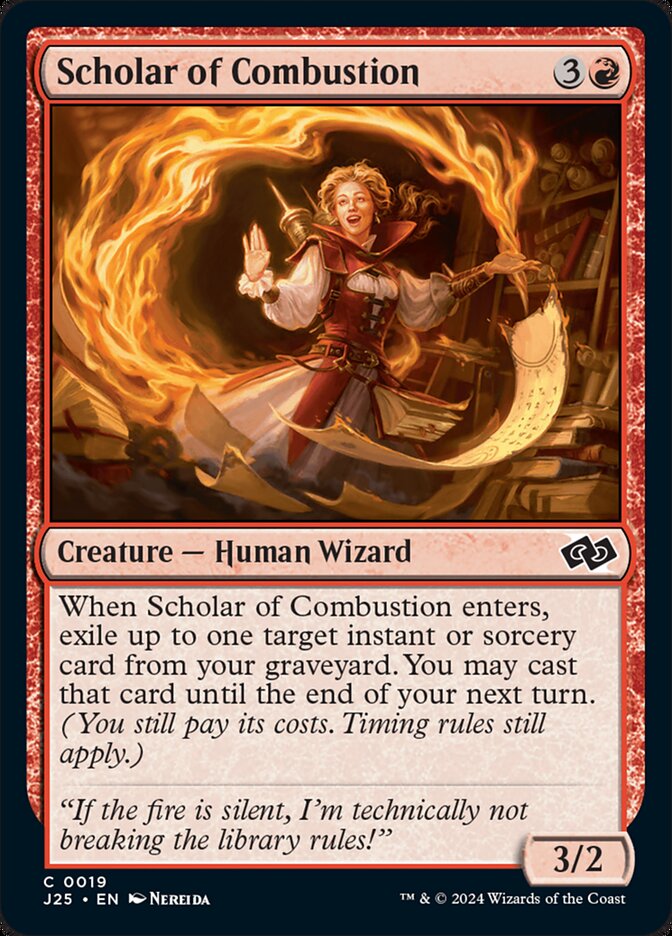 Scholar of Combustion card front