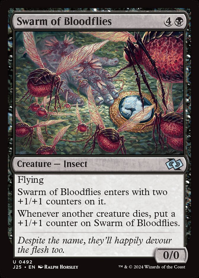 Swarm of Bloodflies card front