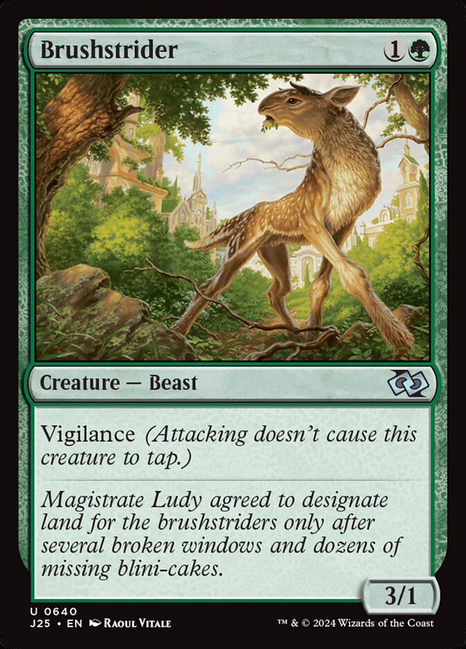 Brushstrider card front