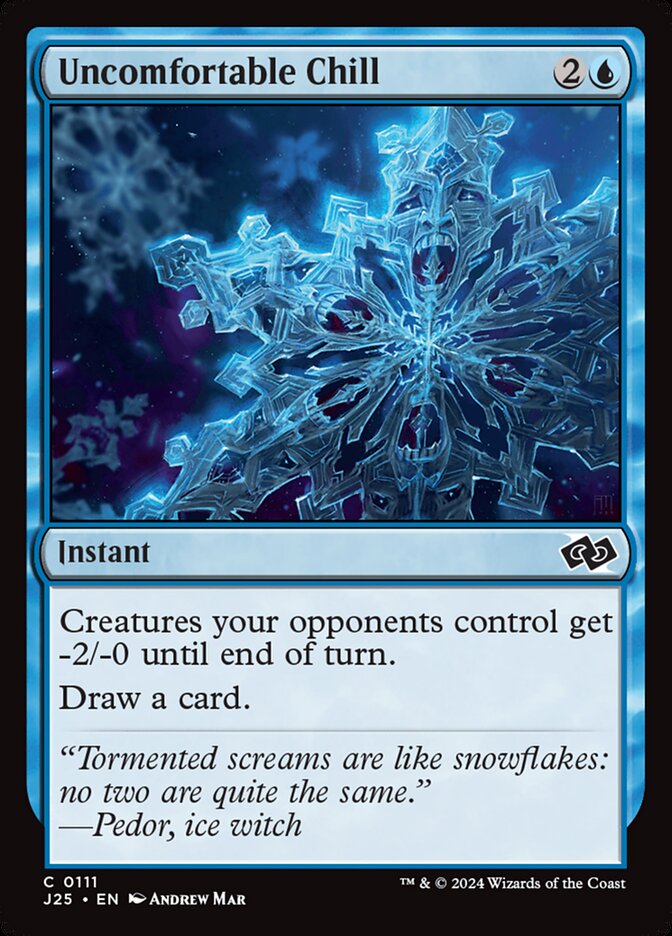 Uncomfortable Chill card front