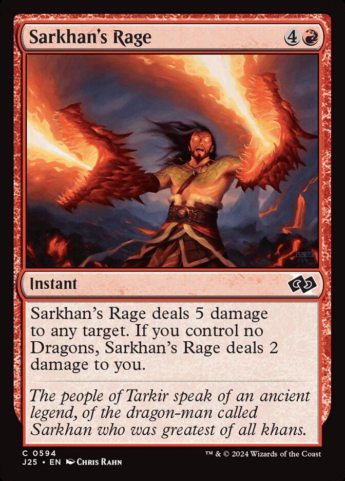 Sarkhan's Rage card front