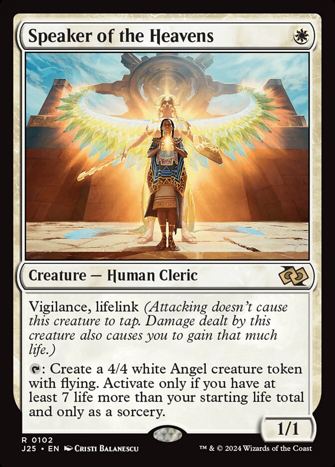 Speaker of the Heavens card front