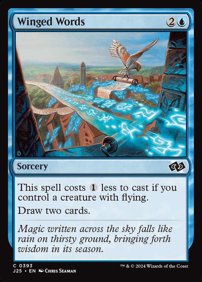 Winged Words card front