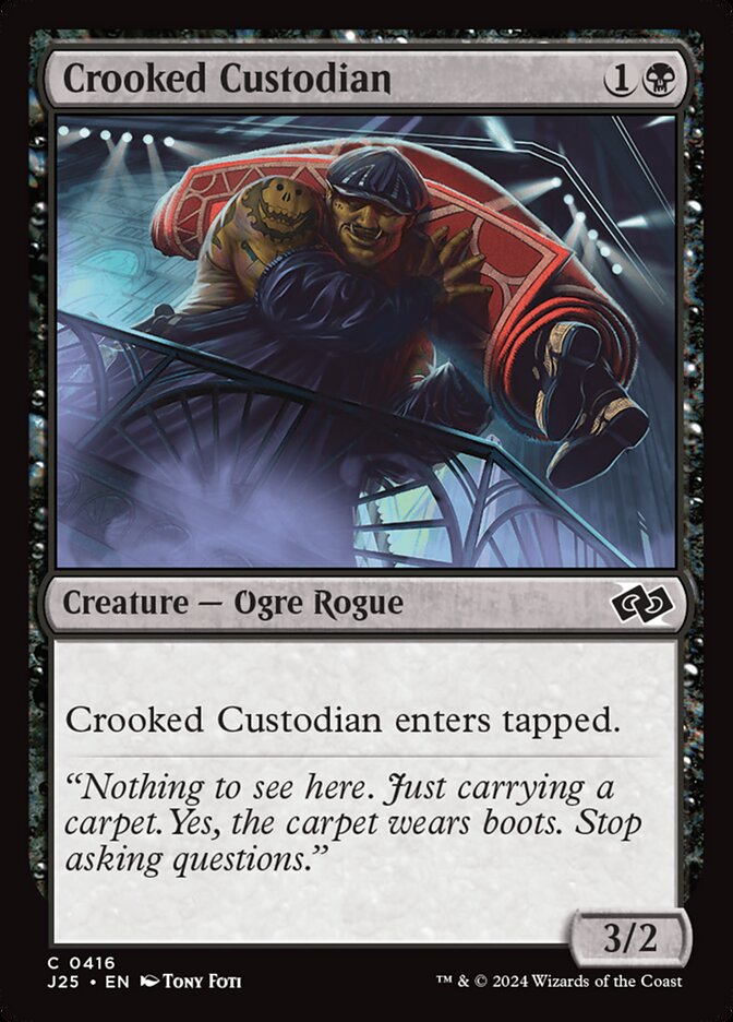 Crooked Custodian card front