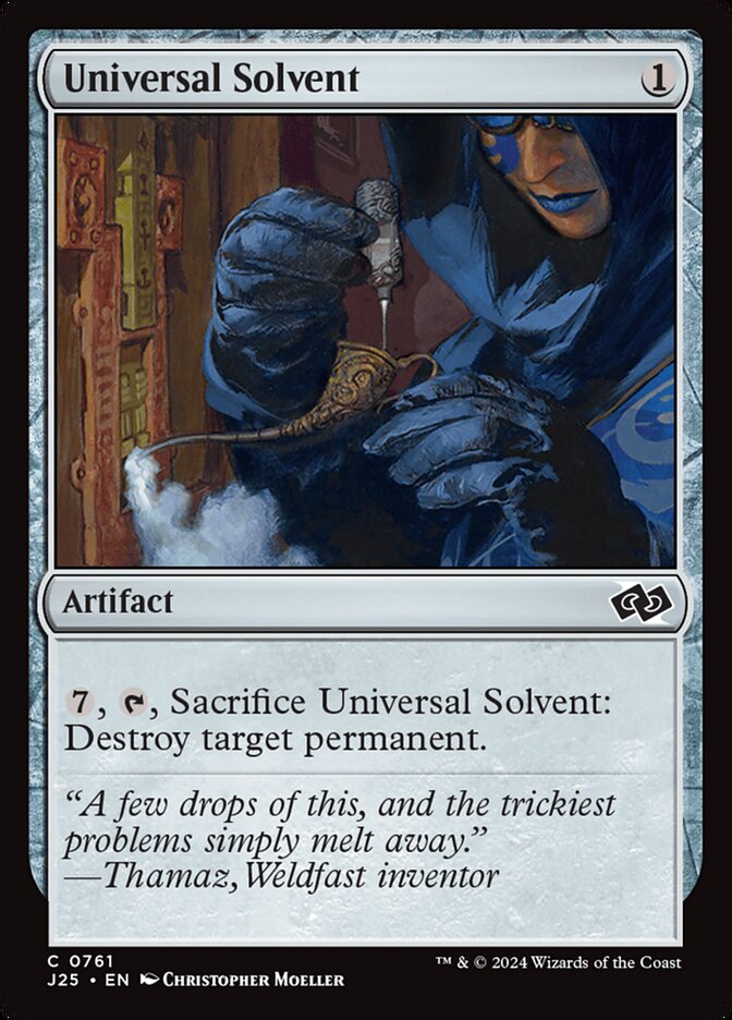 Universal Solvent card front